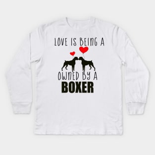 Love Gifts, Boxer Dog Lovers Kids Long Sleeve T-Shirt